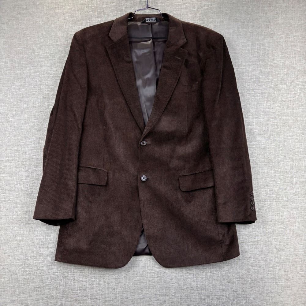 Jos. A. Bank Mens XL Corduroy Blazer Brown Two Button Sport Coat Jacket